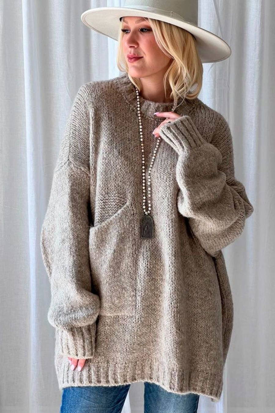 Muoti Bohemiana Neuleet | Isabella Neule, Beige
