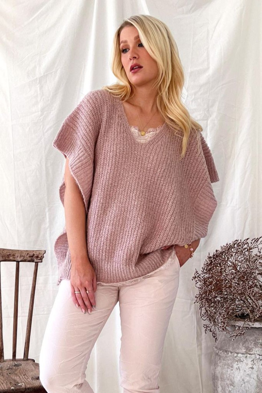 Muoti Bohemiana Neuleet | Chloe Mohairneule, Roosa