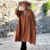 Muoti Bohemiana Tunikat | Elle Pellavatunika, Cognac