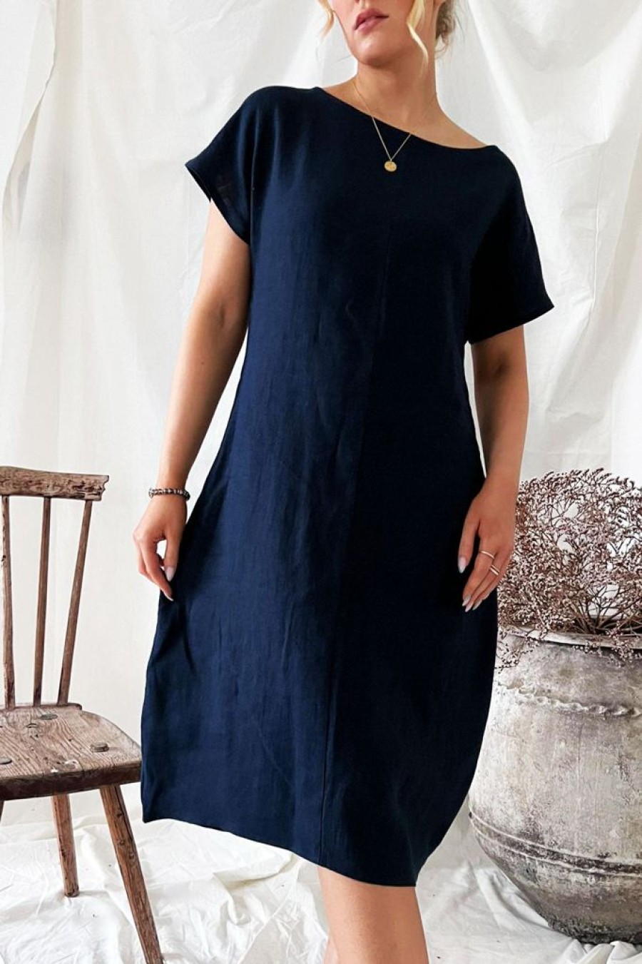 Muoti BYPIAS Pellavamekot | Coco Pellavamekko, Navy